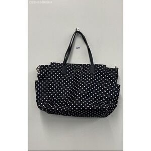 Gently Used Kate Spade Taden Blake‎ Ave Black Polka Dot Polyester Tote/Baby Bag
